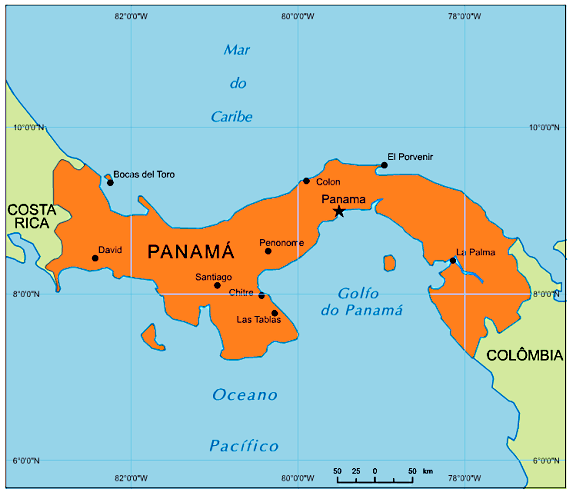 Mapa do Panama