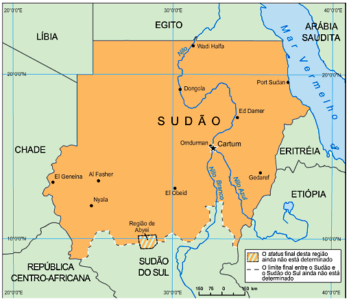Mapa do Sudao