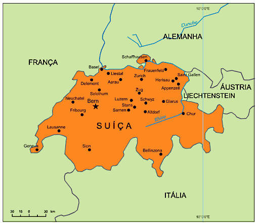 Mapa da Suica